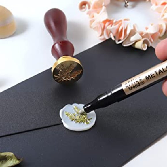 Marbolox Wax Seal Kit with 5 Seal Designs, 24 Colors(620 Pcs) Wax Seal S… - Picture 5 of 7